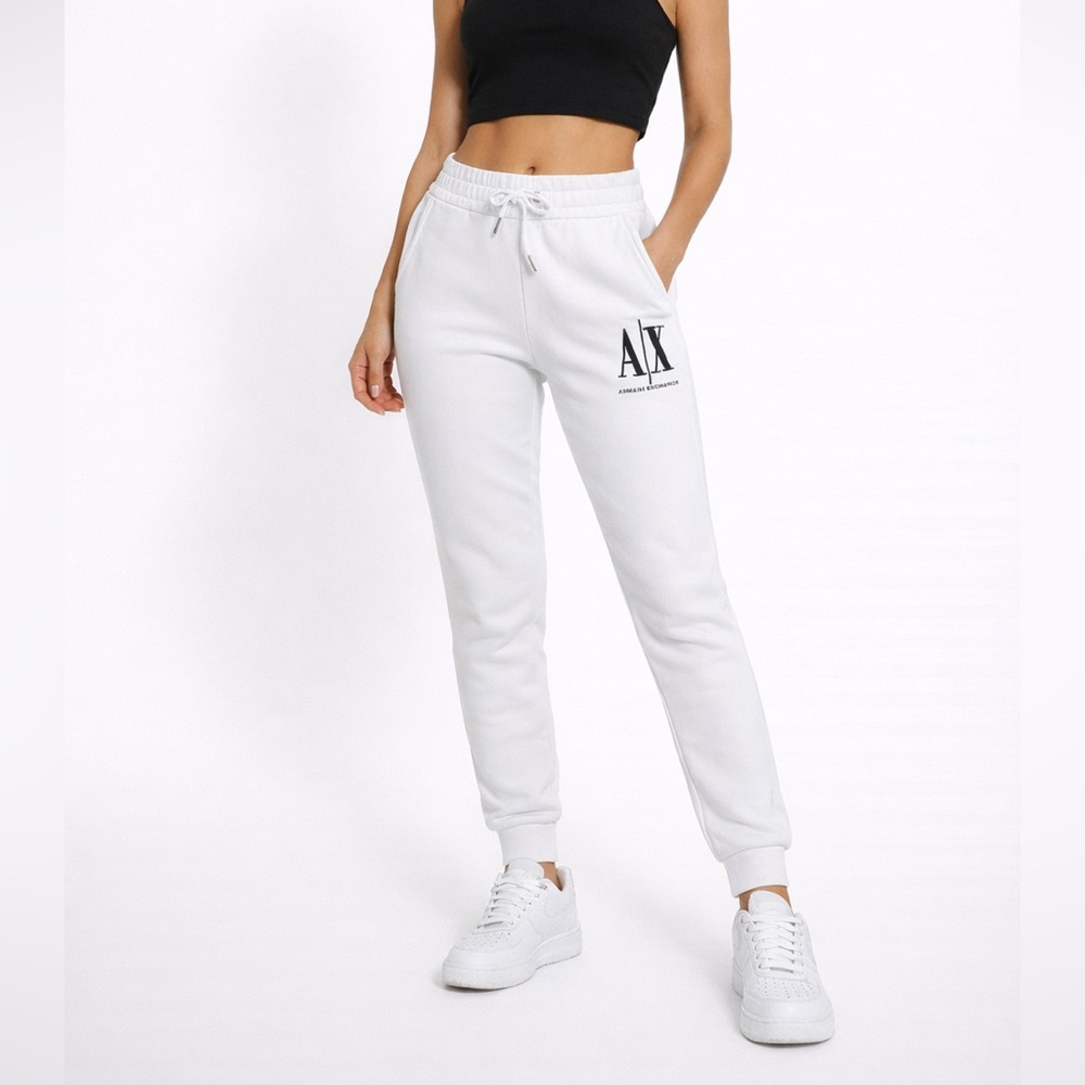 Armani Exchange White Joggers